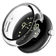 Do zegarka Google Pixel Watch 4 41 mm, etui ochronne z twardego PC z folią ze szkła hartowanego