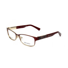Gafas de Vista Jimmy Choo JC124 54/15/135 Rojo mate oro claro ópalo burdeos Acero inoxidable MUJER JC124
