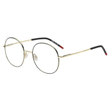 Óculos de Grau Hugo HG 1412 54/20/140 Preto Dourado Armações de Metal FEMININO HG 1412