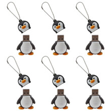 6X 32GB Novelty Cute Baby Penguin USB 2.0 Flash Drive Data Memory Stick Device - Black and White