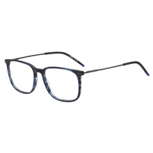 Óculos de Grau Hugo HG 1407 56/18/145 Chifre azul Armações de acetato MASCULINO HG 1407