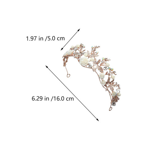 1Delicate Bruidskroon Zilverkleurige Haarversiering 1