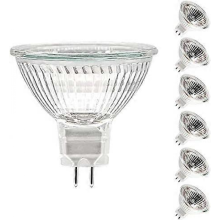 MR16 Halogen Bulbs 12V 50W, Durable 6 Packs High Output Halogen Light Bulbs 2 pin GU5.3 Base for Landscape Lights, Track Lights, Ceilin