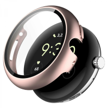For Google Pixel Watch 4 41mm Case Hard PC Watch Protective Cover with Tempered Glass Film
