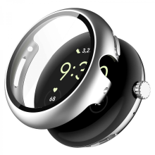 For Google Pixel Watch 4 41mm Case Hard PC Watch Protective Cover with Tempered Glass Film
