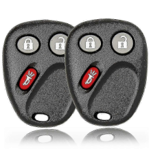 LHJ011 Keyless Entry Remote Compatible With Chevy Silverado Tahoe Suburban GMC Sierra Yukon Hummer H2 Cadillac Escalade - Set of 2 Piec