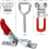4 Pcs Toggle Clamp Latch, 100KG Adjustable Toggle Latch, Quick Release Toggle Catch Latch for Tool Boxes Trunk Cases - Galvanized Iron, 2