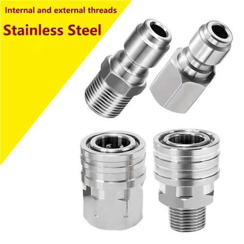 Conjunto de Adaptadores para Lavadora de Alta Pressão com Conexões Rápidas de 1/4 Polegadas para Mangueira, Bomba e Válvula de Esfera 2