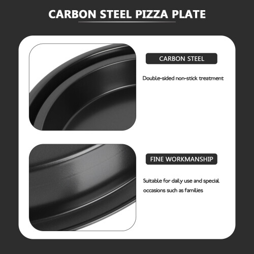 2St Zwarte Carbon Pizza Ovenplaat En Duurzaam 2