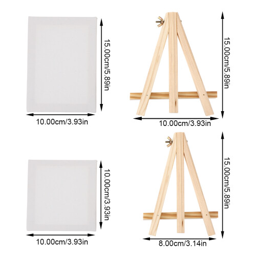 2Sets Draagbare Mini Easel Voor & Foto Weergave 1
