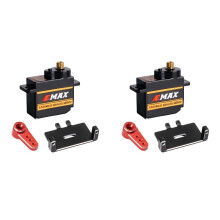 2X ES08MAII Steering Servo with Servo Mount and Servo Arm for Axial SCX24 1/24 RC Crawler Car Upgrades Parts,1