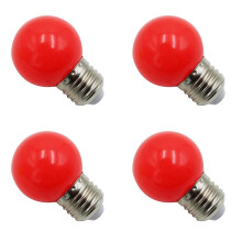 Lampadine E27 A Led - E27 1W Lampada A Globo Led Smerigliato Colorata 220v -4PZ (Rosso)