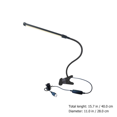 1St Draagbare USB Clip-on Lamp Aluminium Bed- En Bureaulicht 1