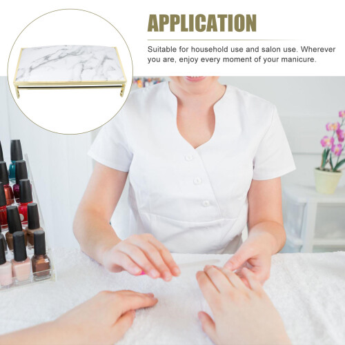 1St Eenvoudig Polskussen Lederen Manicure Tool Wit