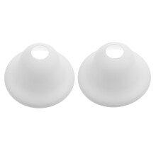 2St Eenvoudige Witte Plastic Lampenkappen Voor Binnengebruik