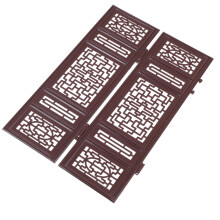 1Paar Mini Chinese Kamerscherm Pop Accessoire Bruin Plastic