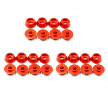 24Pcs Metal Connecting Rod Screw Gasket Shim Washer Rest for WPL C14 C24 C34 C44 MN D90 D91 D99S RC Car,Red