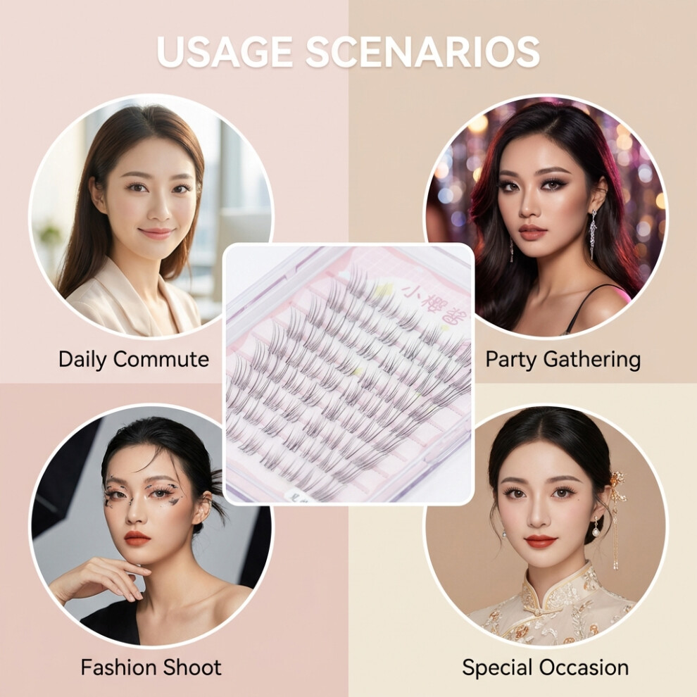 Creation-3C (Upper Lash) Asian Natural False Eyelashes - Lightweight