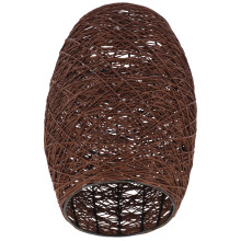 1Hanglamp Rattan Gevlochten Rustiek Koffiekleurig En Duurzaam