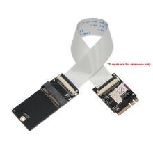 M.2 NGFF A+E Key WiFi Interface 2230 to M.2 E Key and TF Slot Expansion Card Adapter WiFi Network Card Extension Cable
