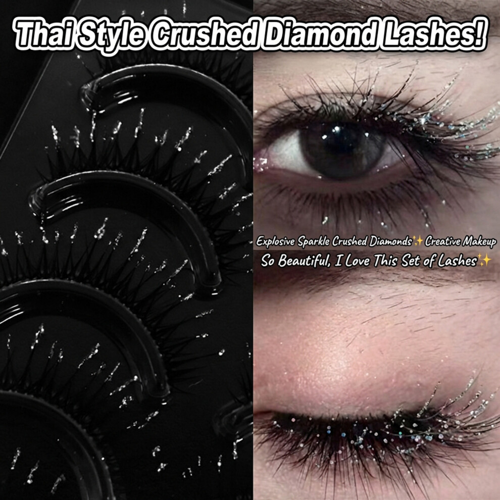 Creation-3C Mermaid Rhinestone Lashes For Party & Daily