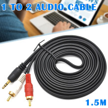 (Purple) 3.5mm Male to 2 RCA Stereo Audio Cable 1.5M-10M