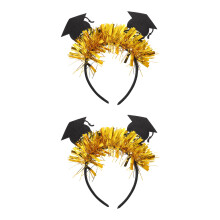 2St Trendy Graduation Hairband Met Doctorial Hat Design