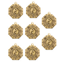 8St Vintage Koperen DIY Bagua Hangers Unieke Sleutelhangers