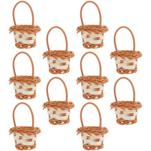 10St Decoratieve Rieten Mand Kleine Opbergmandjes Voor Thuis