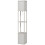 Modern Floor Lamp with 2 Shelves, Pull Chain Switch, Black White 2