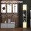 Modern Floor Lamp with 2 Shelves, Pull Chain Switch, Black White 8