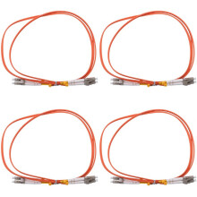 4pcs 1M Jumper Cable Duplex Multimode LC-LC LC to LC Fiber Optic Optical Patch Cord
