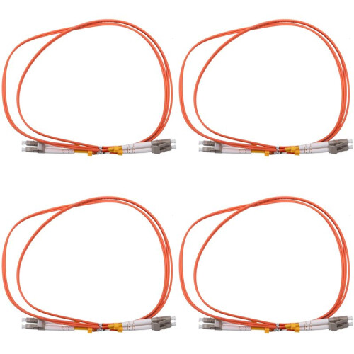 4pcs 1M Jumper Cable Duplex Multimode LC-LC LC to LC Fiber Optic Optical Patch Cord