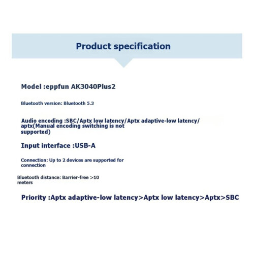 5.3 Transmitter APTX Adaptive APTX Low Latency Dual Device Connection for PC TV  Headphon 2