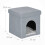 Pozo plegable para gatos gris claro 4
