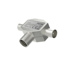 Répartiteur d'antenne, fiche coax. fem. - 2 fiches coax. mâles, métal