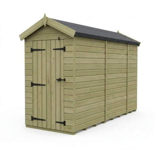 4 x 9 Apex Shed Tanalised (Double Door, No Windows) 1