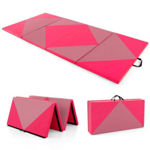 Opvouwbare zachte vloermat Draagbare gymnastiekmat Yogamat 240 x 117 x 5 cm Roze