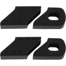 2 sets zwarte siliconen crankarmbeschermers voor mountainbikes en gravelbikes