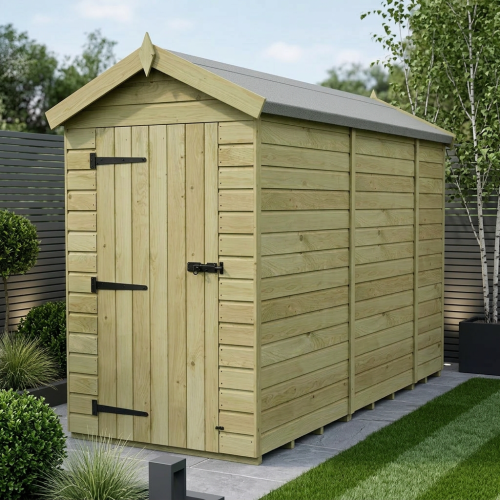 4 x 9 Apex Shed Tanalised (Single Door, No Windows)