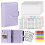 A6 Binder Refillable Planner Notebook PU Leather Binder Journal with Pockets, Dividers, Refill Paper Violet 1