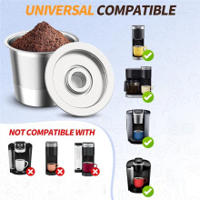 2 Pack Reusable K Cups for 1.0/2.0 Reusable Coffee Pods with Coffee Spoon No BPA-Free K Cups for K-Classic K-
