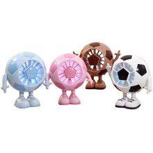Conjunto de 4 Ventiladores Portáteis Recarregáveis Via USB para Futebol, Ideais para Jogos, Viagens e Atividades Ao Ar Livre. Perfeito para Uso em