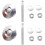 2 PCS Push Button Quick Release Hood Bonnet Pins Lock Clip Car Bumper  Kit Silver 1