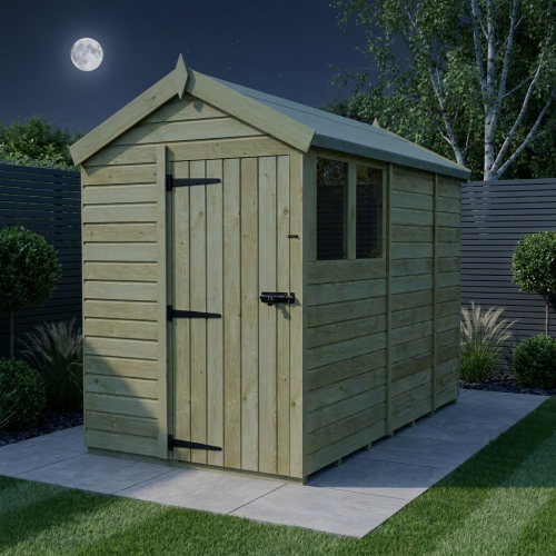 5 x 9 Apex Shed Tanalised (Single Door, With Windows) 2