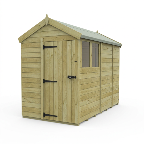 5 x 9 Apex Shed Tanalised (Single Door, With Windows) 1