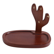 Entrance Entrance Key Hanging Rack,Retro Style Table,Solid Wood Storage Rack,Decorative Glasses and Watch Display Rack