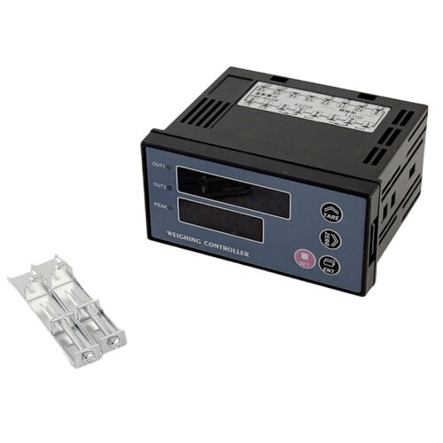 10-28V Digital Weighing Controller Dual 5-Digit Display Force Meter Load Cell Indicator 2 Relay Outputs  Hold 1