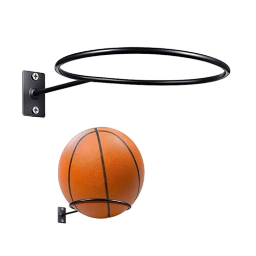 12 Pack Basketball Wall Mount  Holder, Universal  Rack, Space-Saving Wall Storage Display for Basketball 1