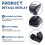 Motorcycle Handlebars with Brackets, Windshield Handguard Replacement Motorcycle Parts for  368G Black 5